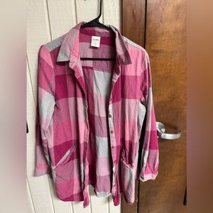Pink Flannel with pockets